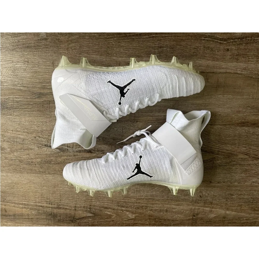 Nike Jordan Alpha Menace Elite 2 Flyknit Football Cleat White Sz 14.5 CV1664-103